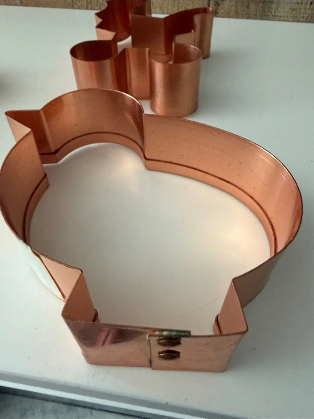 100% Copper Large Heavy Gauge Cookie Cutter Set of 7 Assorted Shapes